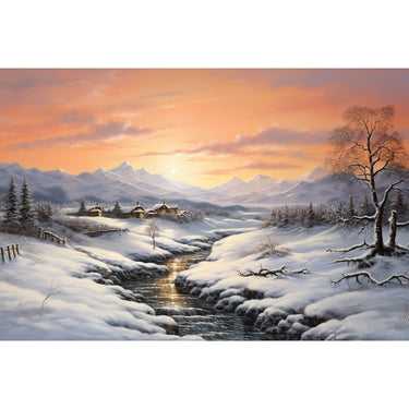 Tableau Peinture Paysage Neige